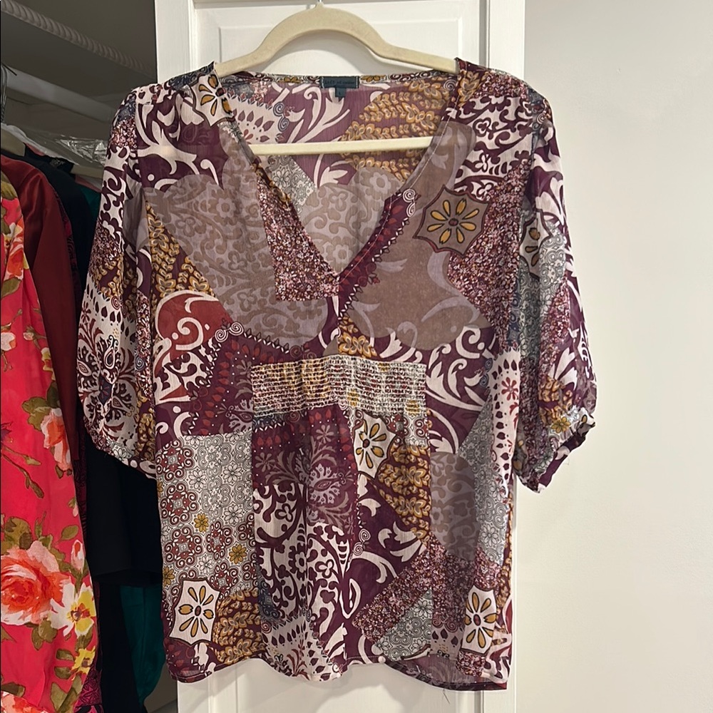 Women's Multicolor Patterned Top